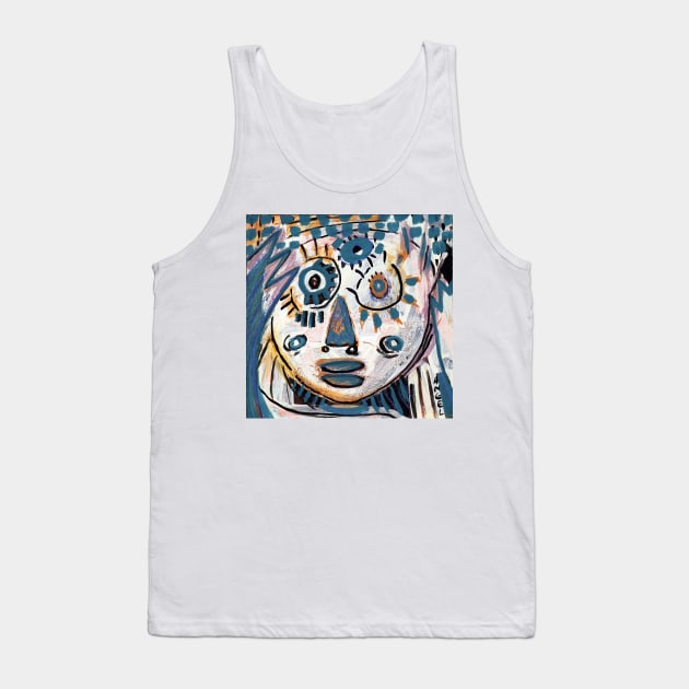 face Tank Top by Angel Rivas